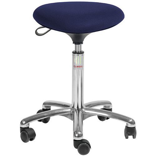 Tabouret Alu50 Assise Tria Tissu 3d Bleu