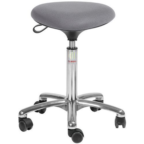 Tabouret Alu50 Assise Tria Tissu 3d Gris