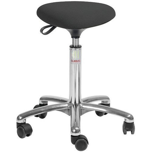 Tabouret Alu50 Assise Tria Cura Noir
