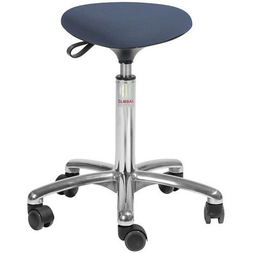 Tabouret Alu50 Assise Tria Cura Bleu