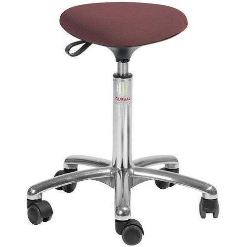 Tabouret Alu50 Assise Tria Cura Rouge