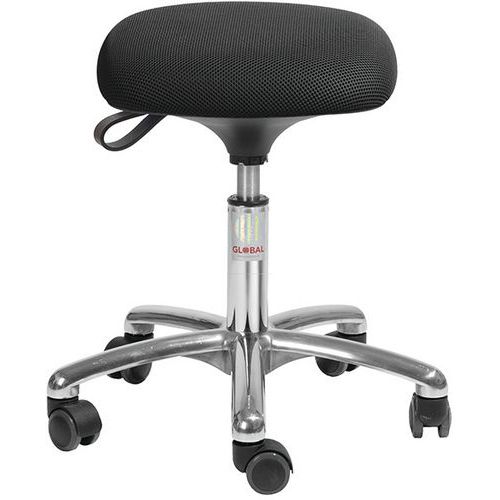 Tabouret Alu50 Assise Tetra Tissu 3d Noir