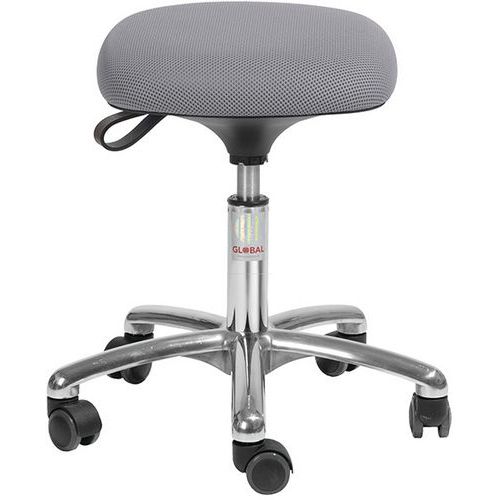 Tabouret Alu50 Assise Tetra Tissu 3d Gris