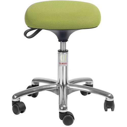 Tabouret Alu50 Assise Tetra Tissu 3d Vert