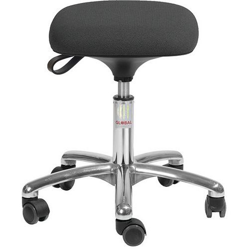 Tabouret Alu50 Assise Tetra Cura Noir