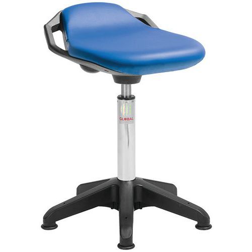 Octopus Tabouret Assise Space Imitation Cuir Bleu