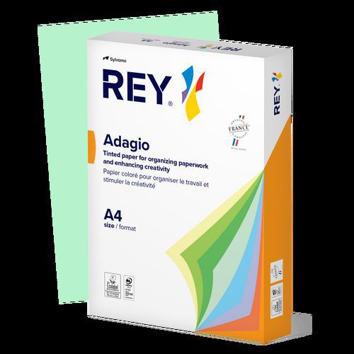 Rey - Ramette Papier A4 Pastel Vert 80g 500 Feuilles - Éco-responsable PEFC