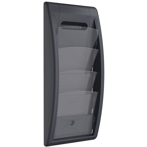 Présentoir Mural Quick Fit - A4 - Anthracite - Paperflow