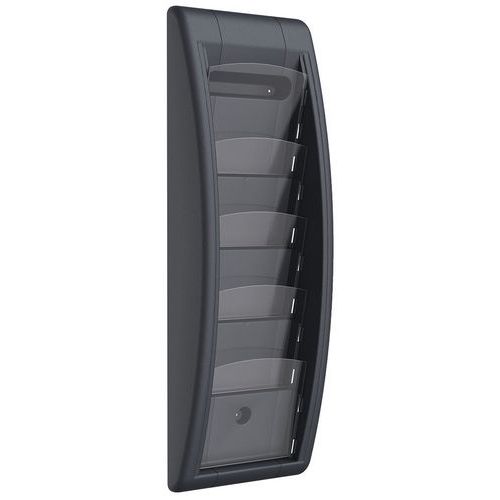 Présentoir Mural Quick-fit - A5 - Anthracite - Paperflow