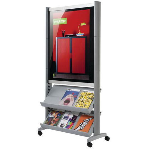 Présentoir Mobile Easy Display - Aluminium - Paperflow
