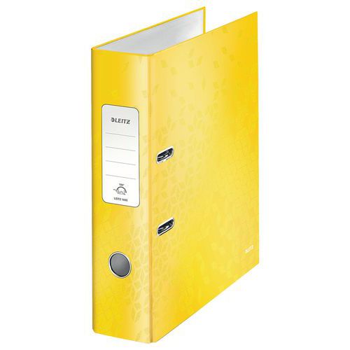 Classeur Levier Wow 180° A4 - 80mm - Jaune - Leitz