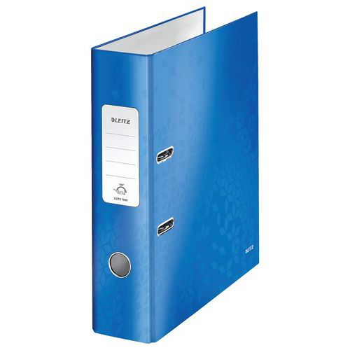 Classeur Levier Wow 180° A4 - 80mm - Bleu - Leitz
