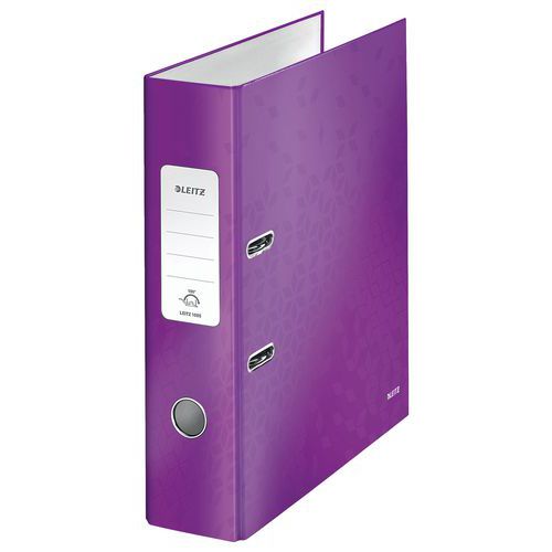 Classeur Levier Wow 180° A4 - 80mm - Violet - Leitz