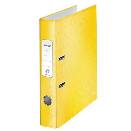 Classeur Levier Wow 180° A4 50mm - Jaune - Leitz