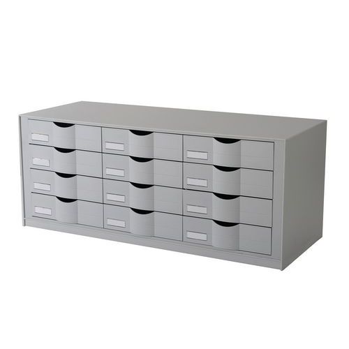 Paperflow - Bloc à tiroirs Gris - 12 tiroirs - 85,7 cm - Classement et archivage éco-responsable