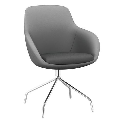 Bridge Eka Pied Chromé Tissu M1 Gris/gris Moyen