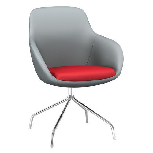 Bridge Eka Pied Chromé Enduit Pvc M1 Gris/groseille