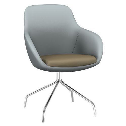 Bridge Eka Pied Chromé Enduit Pvc M1 Gris/terre