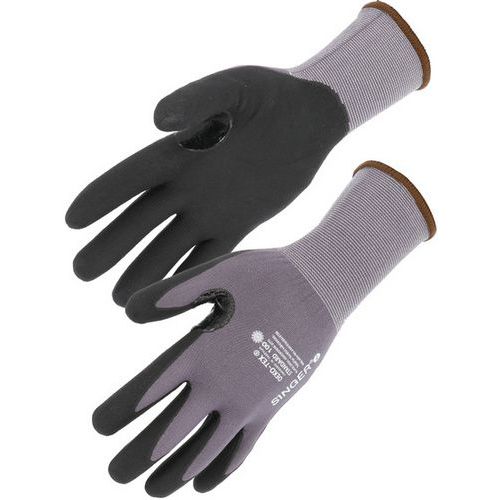 Gants De Manutention De Protection Nitrile Mousse Sans Picots T11