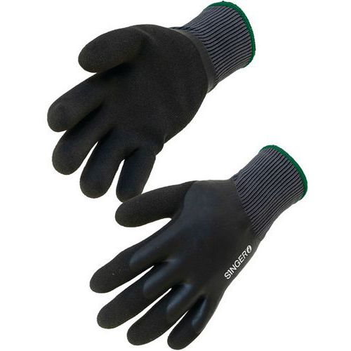 Gants De Manutention Nylon Enduits Latex Fourré Double Couche T9