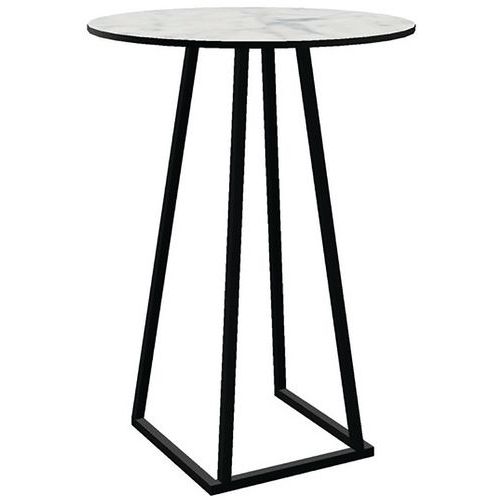 Mange Debout Linea Party D80 Noir Mélamine Marble White