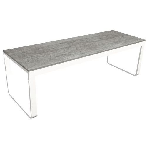 Table Pliante Blanche 230x80xh74cm Flow Dinner Concrete