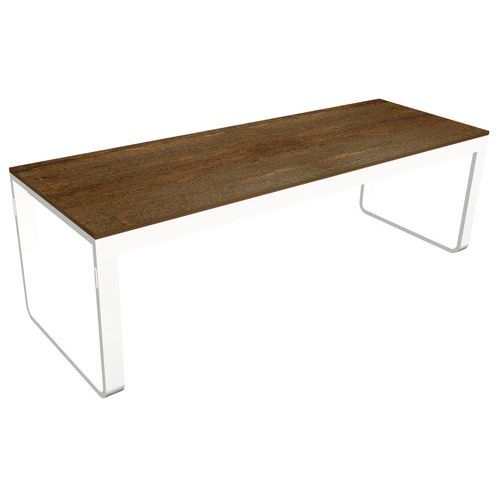 Table Pliante Blanche 230x80xh74cm Flow Dinner Compact Rust