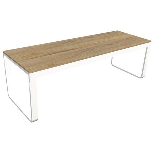 Table Pliante Blanche 230x80xh74cm Flow Dinner Compact Oak