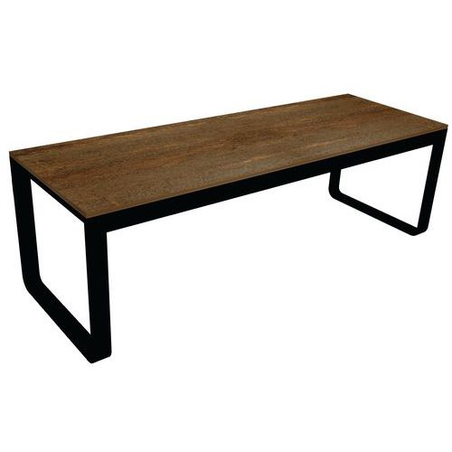 Table Pliante Noir 230x80xh74cm Flow Dinner Compact Rust