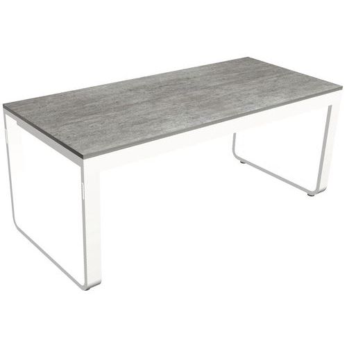 Table Pliante Blanche 180x80xh74cm Flow Dinner Concrete