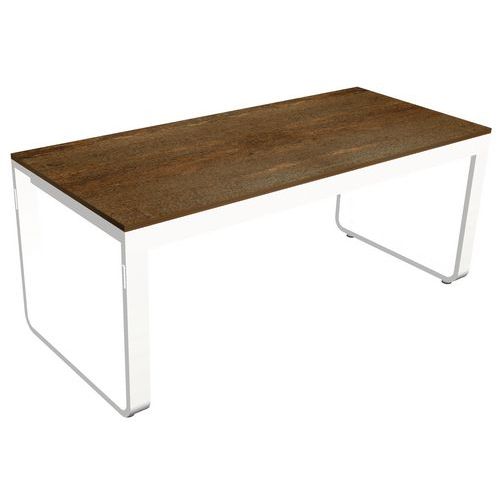 Table Pliante Blanche 180x80xh74cm Flow Dinner Compact Rust