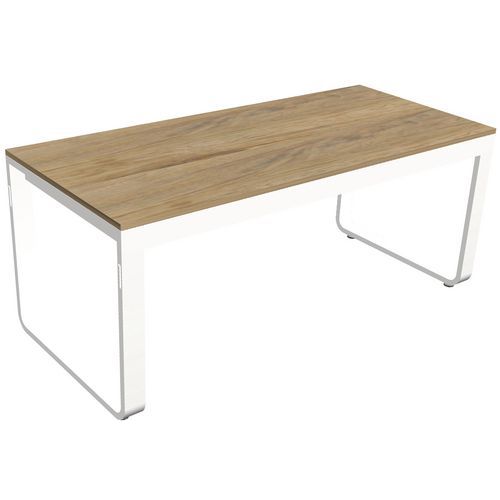 Table Pliante Blanche 180x80xh74cm Flow Dinner Compact Oak