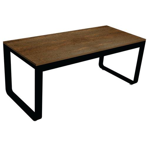 Table Pliante Noir 180x80xh74cm Flow Dinner Compact Rust