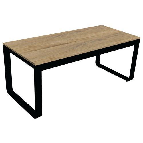 Table Pliante Noir 180x80xh74cm Flow Dinner Compact Oak