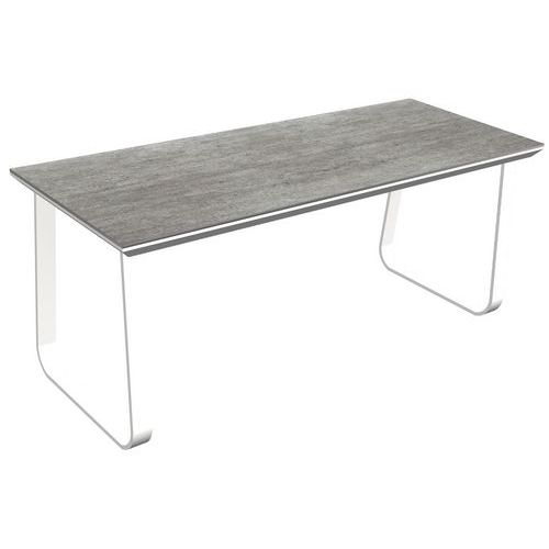 Table Lounge Salt Dinneraluminium Blanc Compact Concrete