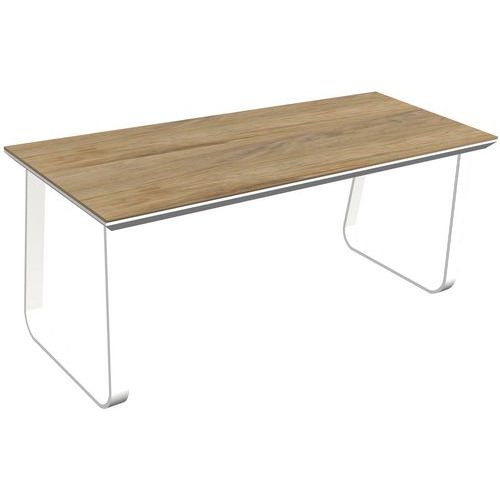 Table Lounge Salt Dinneraluminium Blanc Compact Oak