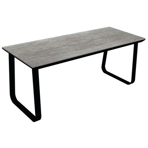 Table Lounge Salt Dinneraluminium Noir Compact Concrete