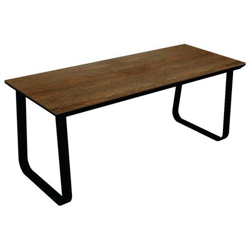 Table Lounge Salt Dinneraluminium Noir Compact Rust