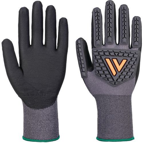 Portwest - Gants anti-impact en nitrile Grip 15 - Noir - Taille L - Protection et adhérence - Compatible écran tactile