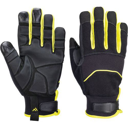 Portwest - Gants anti piqûre Noir/Jaune - Taille 7 - Protection mécanique - CE - Nylon