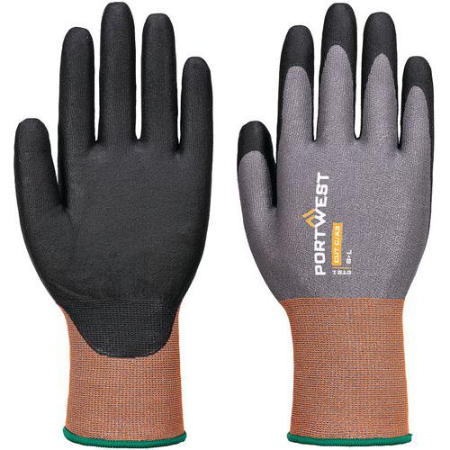 Portwest - Gants anti-coupure C21 Nitrile - Taille 9 (L) - Noir/Gris - Protection Césure, Confort, Oeko-Tex