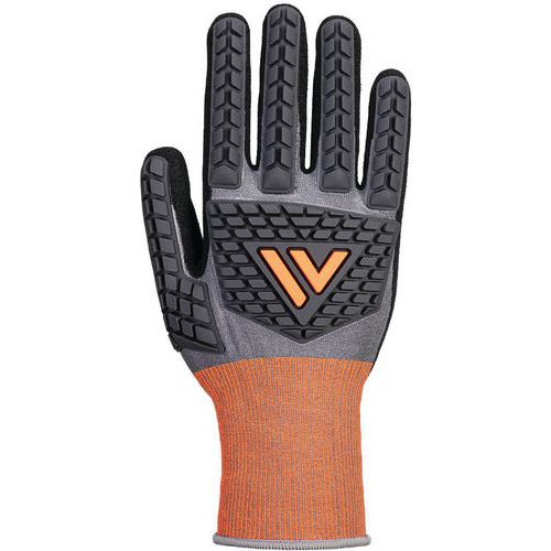 Portwest - Gants Nitrile Anti-Impact et Anti-Coupure D - Taille 9 - Noir/Gris - Écran Tactile - Oeko-Tex