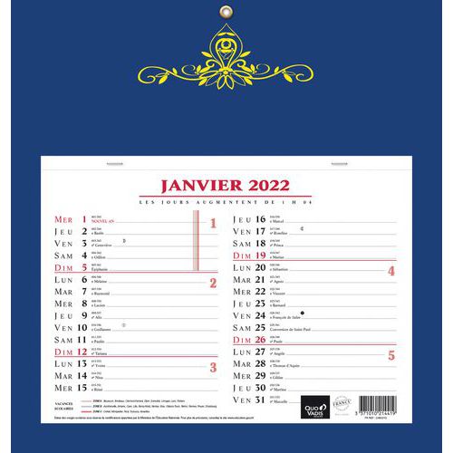 Calendrier Skytos bloc mensuel - Année 2022 - Quo Vadis Calendrier Skytos bloc mensuel - Année 2022 - Quo Vadis