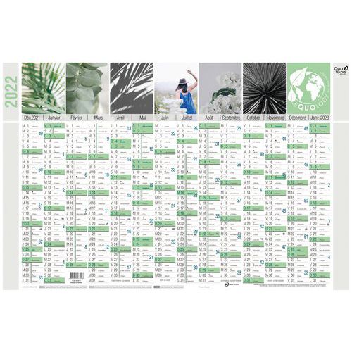 Calendrier annuel Equology recyclé - 65 x 43 cm - 2022 - Quo Vadis Calendrier annuel Equology recyclé - 65 x 43 cm - 2022 - Quo Vadis