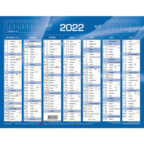 Calendrier banque bleu - 18 x 13,5 cm - Année 2022 - Quo Vadis Calendrier banque bleu - 18 x 13,5 cm - Année 2022 - Quo Vadis