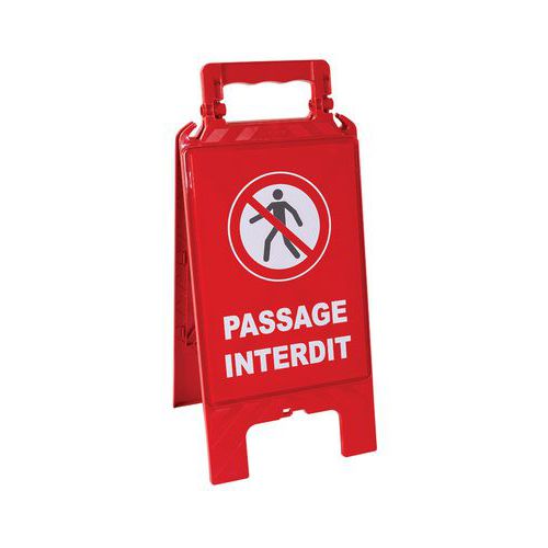 Chevalet Modulable Rouge - Passage Interdit
