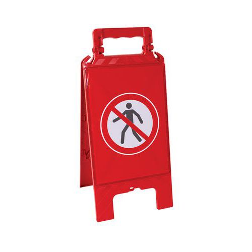Chevalet Modulable Rouge - Logo Passage Interdit