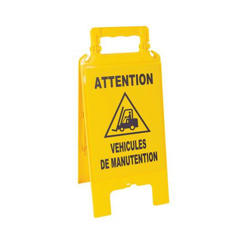 Chevalet Modulable Jaune - Attention Vehicules Manutention