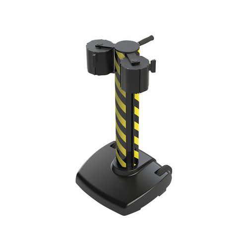 Poteau Aluminium Storetrac Double Sangle 2x22m - Jaune Fluo