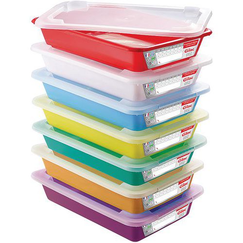 Bacs Plats Témoins 3 L Haccp Avec Couvercles